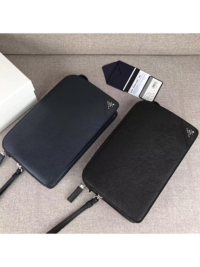 Prada saffiano leather pouch 2VF056