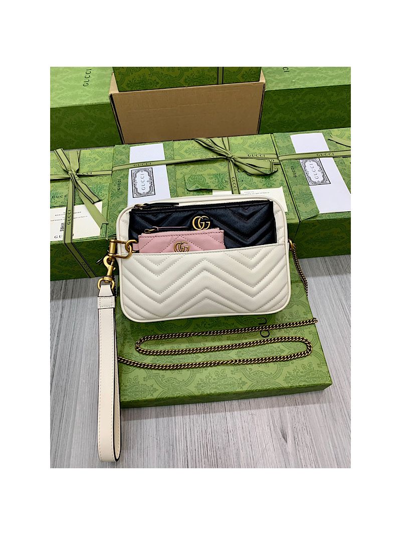 Gucci 3 in 1 Double G multi-use mini bag 699758 White