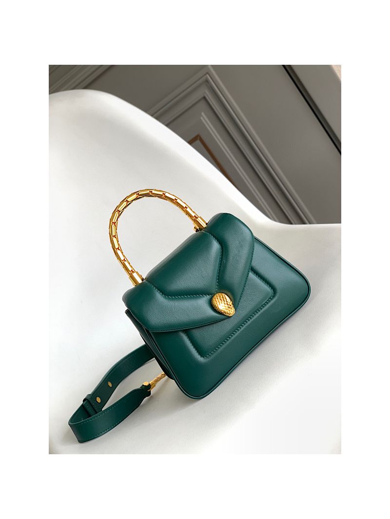 Bvlgari Serpenti Reverse Top Handle 292127 Green
