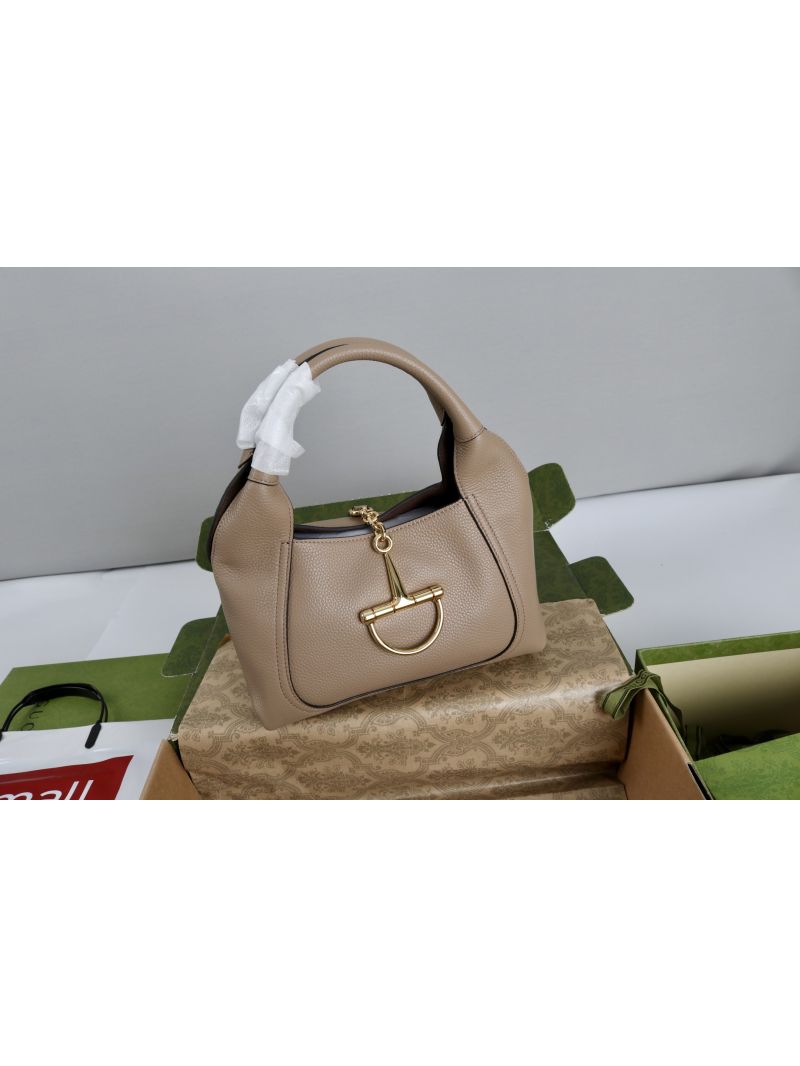 Gucci Softbit medium top handle bag 837467 Taupe