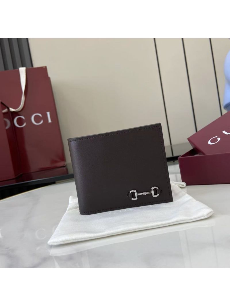 Gucci Bi-fold wallet with Horsebit 846950 Brown