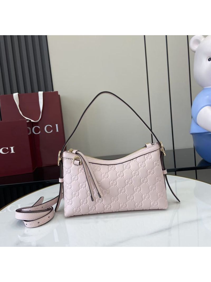 Gucci GG Emblem small shoulder bag GG Leather 847450 Pink
