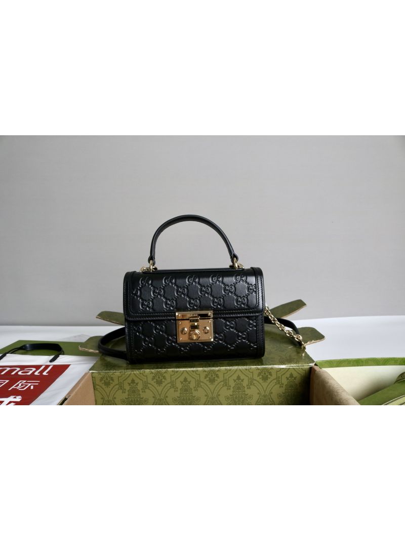 Gucci Padlock small top handle bag 848884 Black