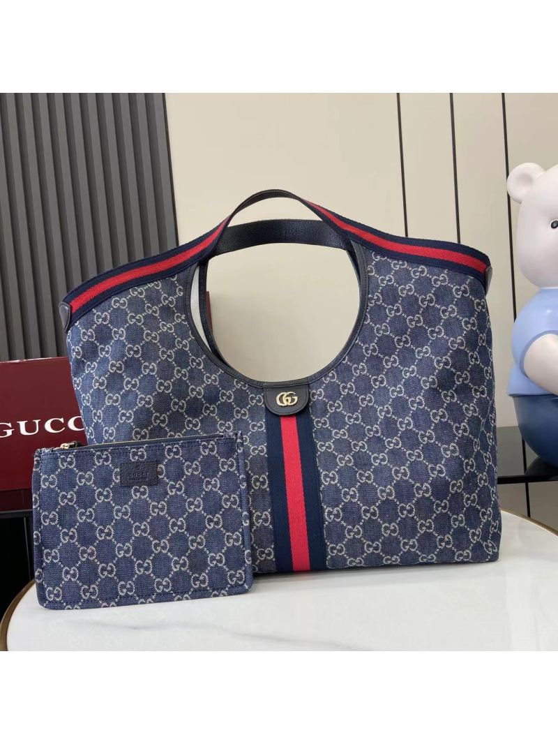 Gucci Giglio large tote bag GG Canvas 853971 Blue