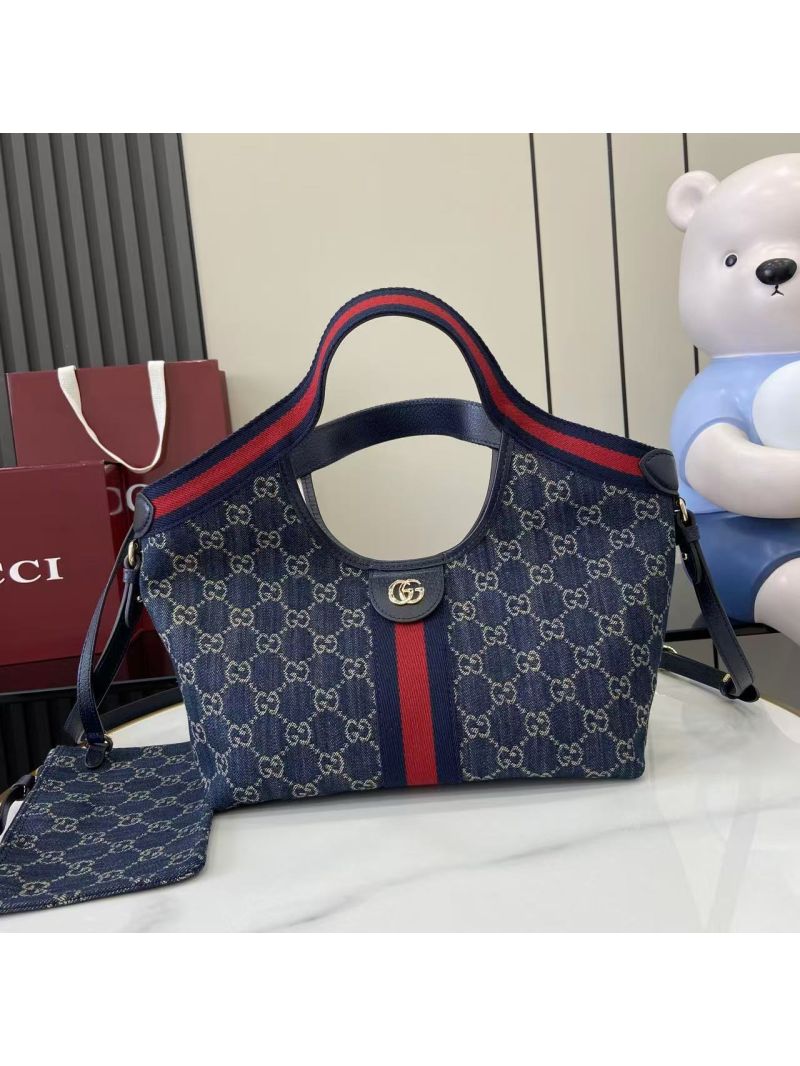 Gucci Giglio small tote bag GG canvas 860845 Blue