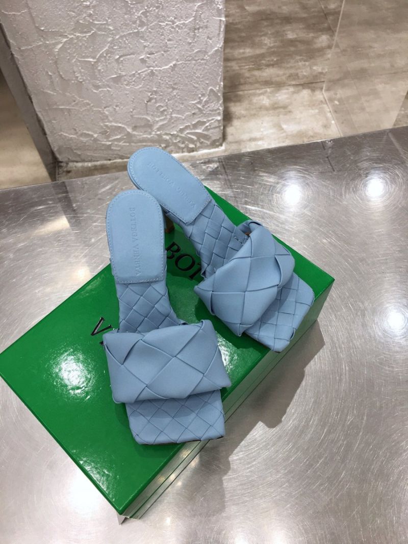 Bottega Veneta BV Lido Sandals Heel 608854 Baby Blue