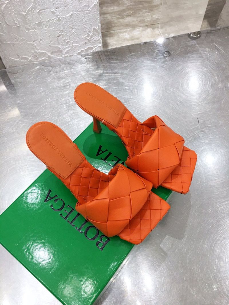 Bottega Veneta BV Lido Sandals Heel 608854 Orange
