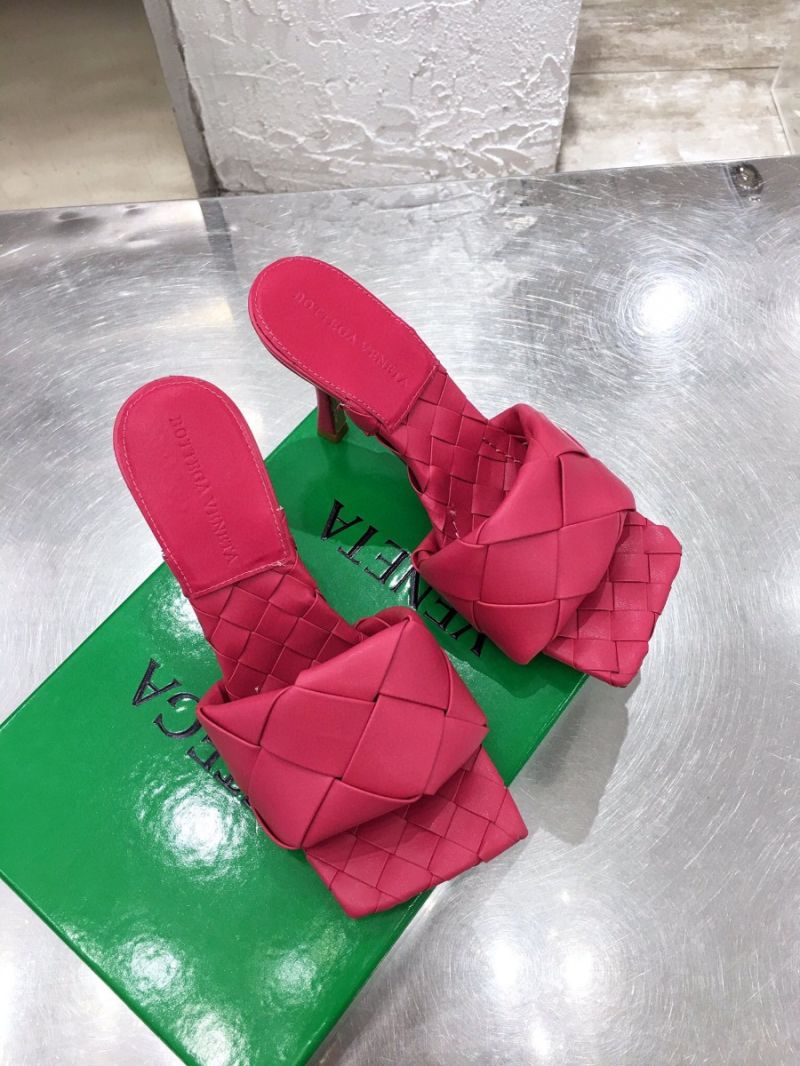 Bottega Veneta BV Lido Sandals Heel 608854 Fuschia