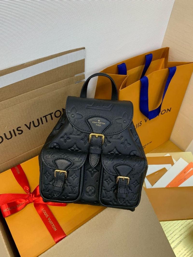 Louis Vuitton LV Backup Backpack M47106 monogram empreinte leather Black
