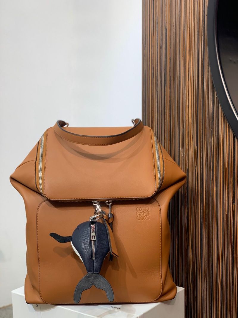 Loewe Goya Backpack in Soft Natural Calfskin 66009 Rust