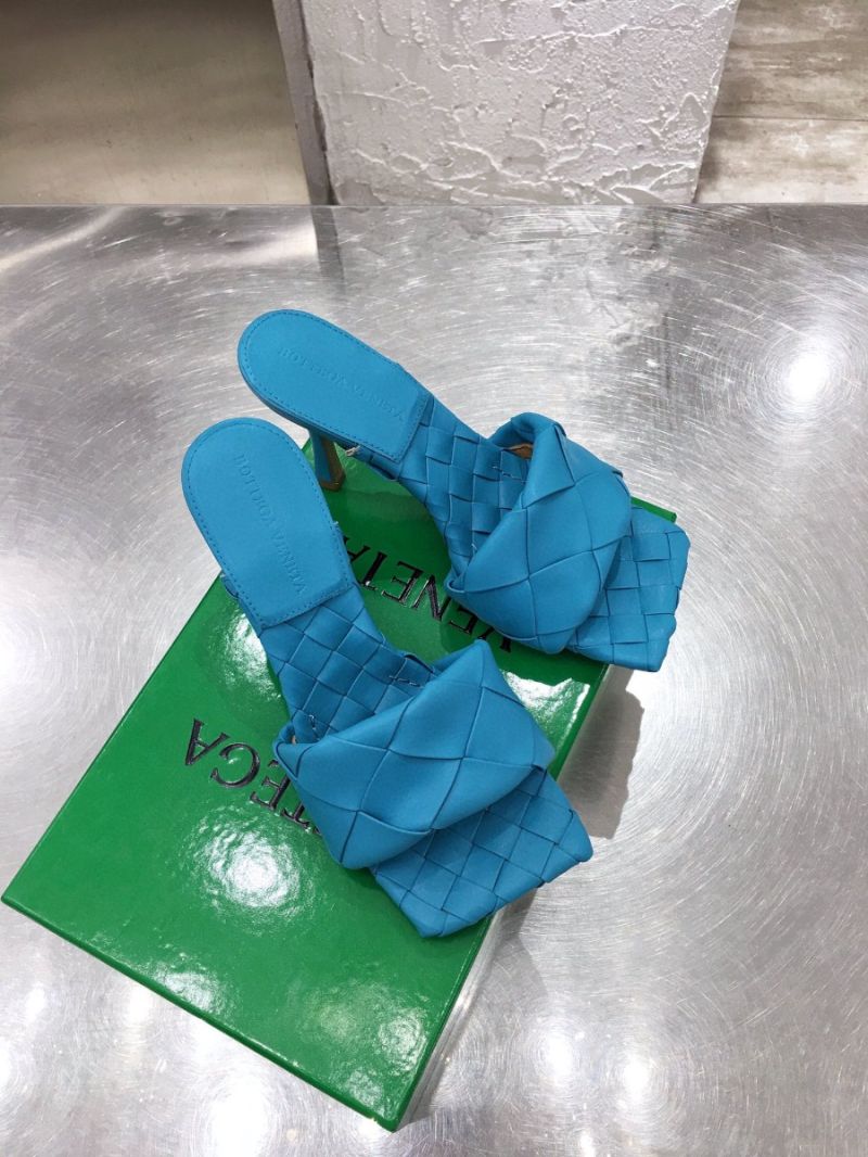 Bottega Veneta BV Lido Sandals Heel 608854 Blue