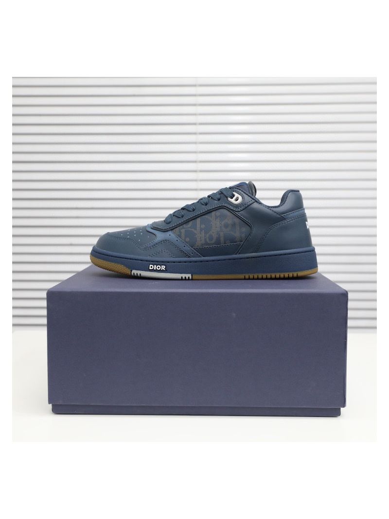 Dior World Tour B27 Low-Top Sneaker Blue Oblique Galaxy Leather with Smooth Calfskin and Suede 3SN272ZL