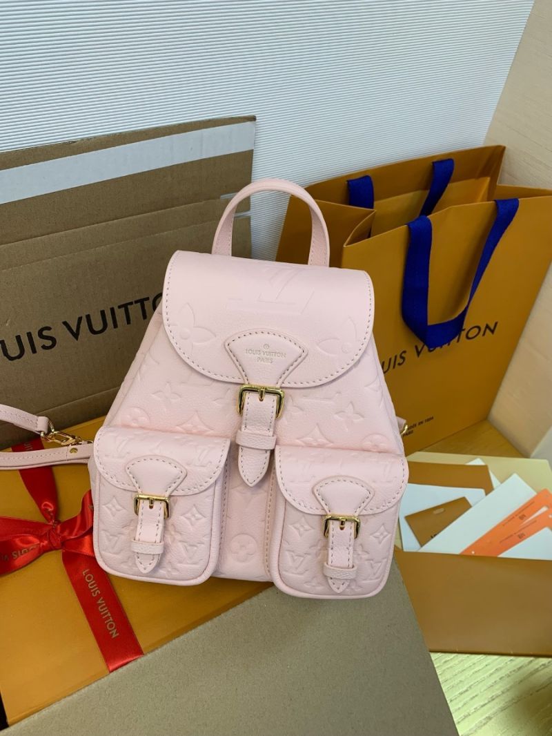 Louis Vuitton LV Backup Backpack M47106 monogram empreinte leather Pink Opale