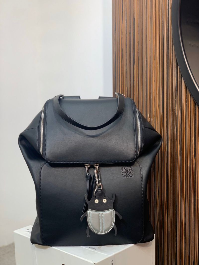 Loewe Goya Backpack in Soft Natural Calfskin 66009 Black