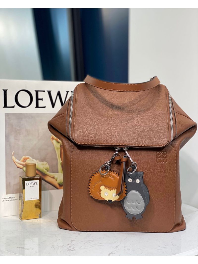 Loewe Goya Backpack in Grained Calfskin 66009 Cognac