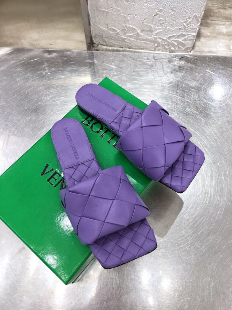 Bottega Veneta BV Lido Flat Sandals 608853 Purple