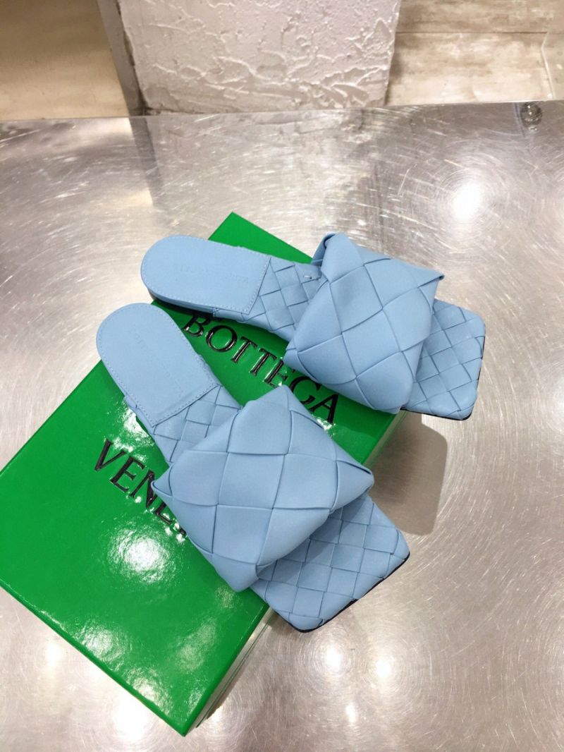 Bottega Veneta BV Lido Flat Sandals 608853 Baby Blue