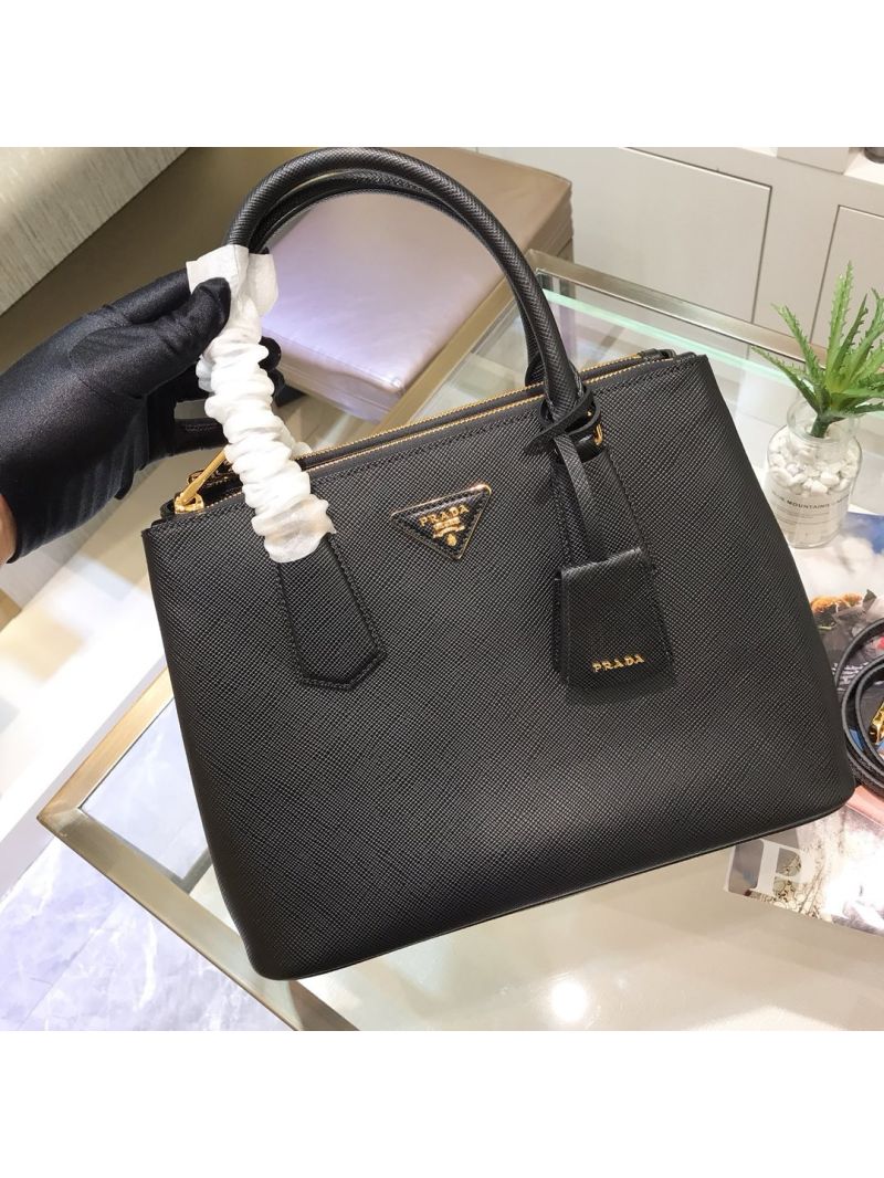 Prada Galleria Saffiano Leather Bag 1BA232 Black