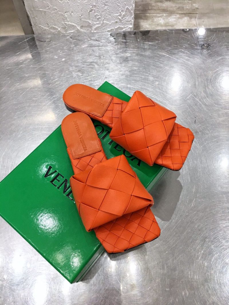 Bottega Veneta BV Lido Flat Sandals 608853 Orange