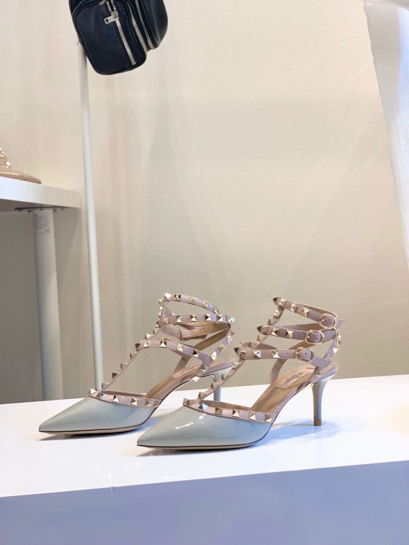 Valentino Garavani Rockstud Caged Pump 65mm BabyBlue