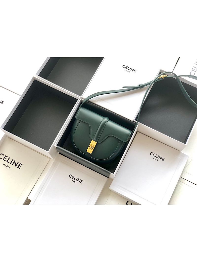Celine Small Besace 16 Bag in Natural Calfskin 188013 Green