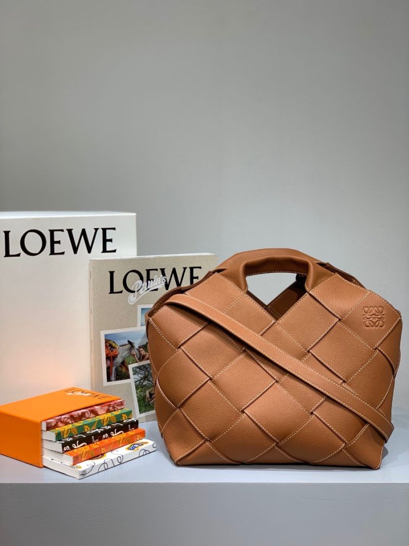 Loewe Woven Basket Bag 66081 Tan