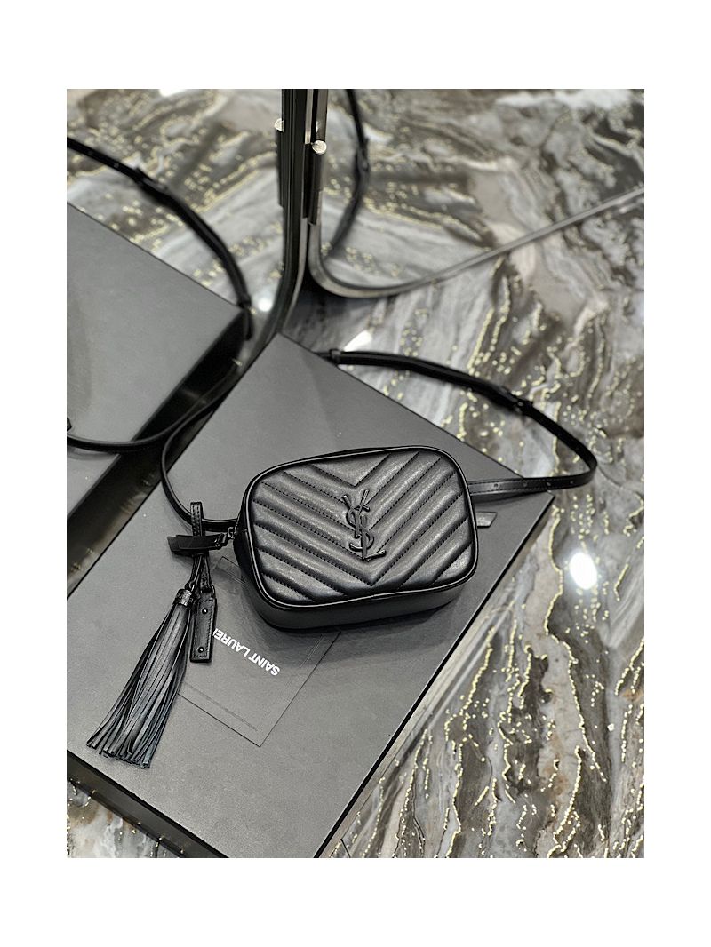 YSL Saint Laurent Lou Belt Bag In Quilted Leather All Black