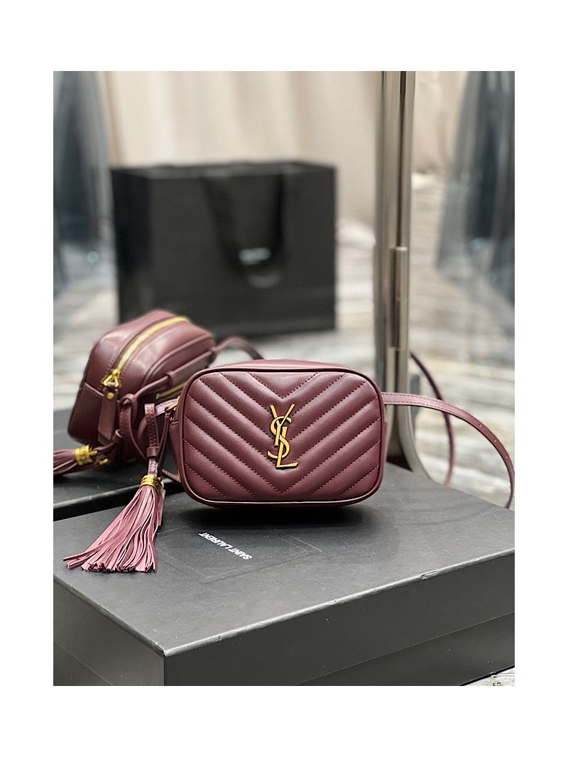 YSL Saint Laurent Lou Belt Bag In Quilted Leather Red