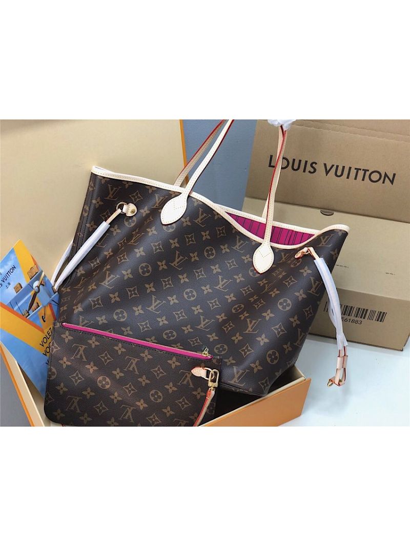 Louis Vuitton Neverfull Monogram Canvas Fuschia
