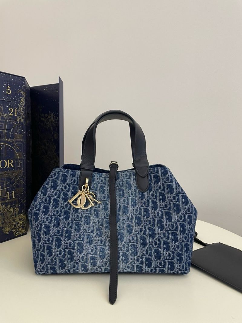 Dior Medium Toujours Bag Blue Denim Dior Oblique Jacquard M2821O