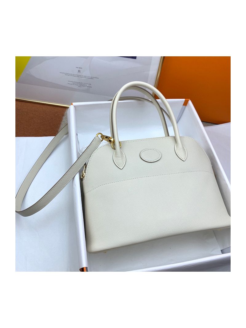 Hermes Bolide 27 31 Bag in Epsom Leather Craie