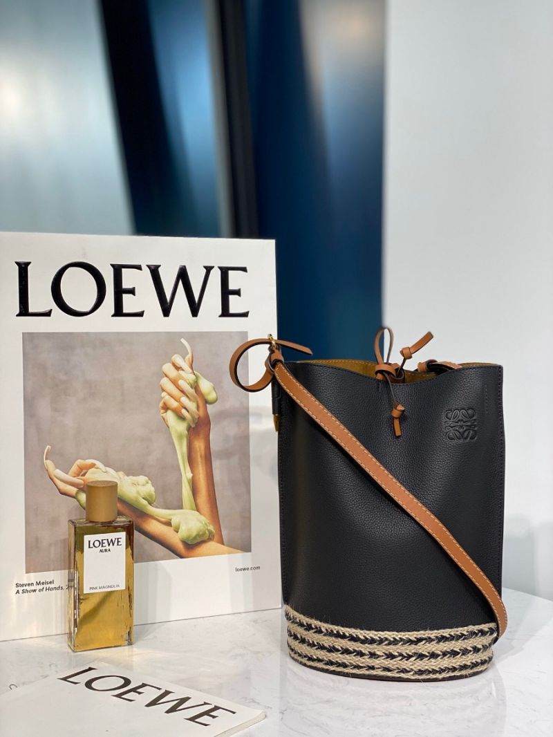 Loewe Gate Bucket in Canvas 66088 Black