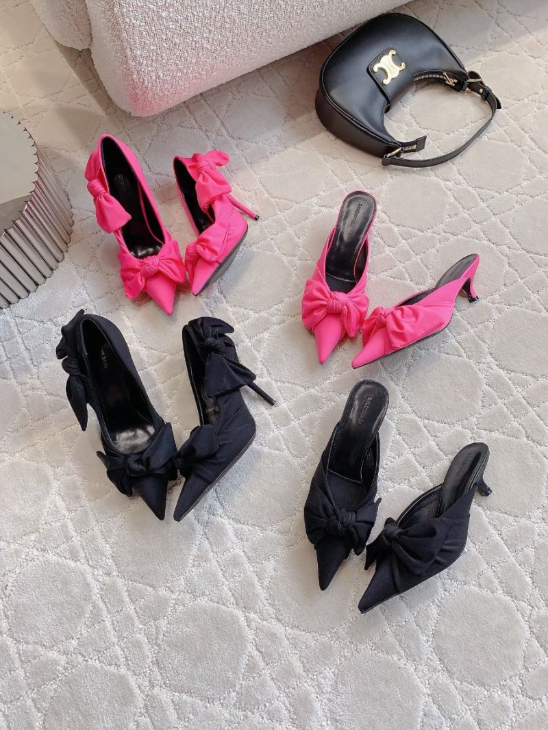 Balenciaga Knife Knot 110mm Pump stretch cupro and nylon jersey 761297