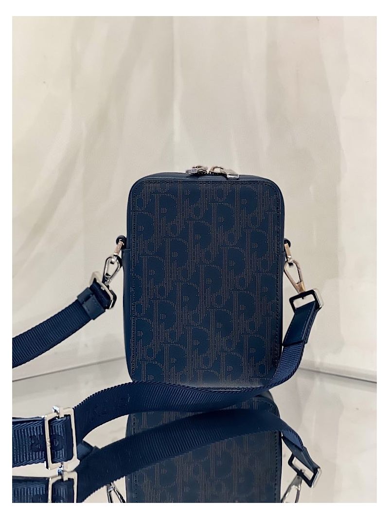 Dior World Tour Messenger Pouch Blue Oblique Galaxy Leather