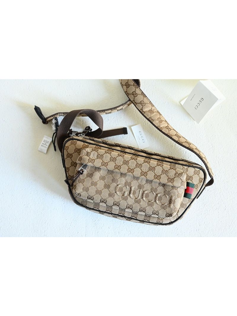 Gucci Small GG Crossbody Bag 802096 Beige canvas
