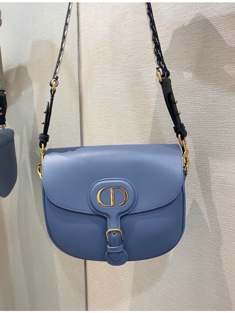 Dior Large Bobby Bag Denim Blue Box Calfskin M9320U
