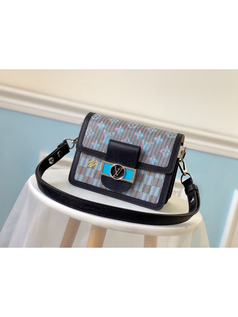 Louis Vuitton LV Mini Dauphine Electric Blue Monogram Pop Print M55454