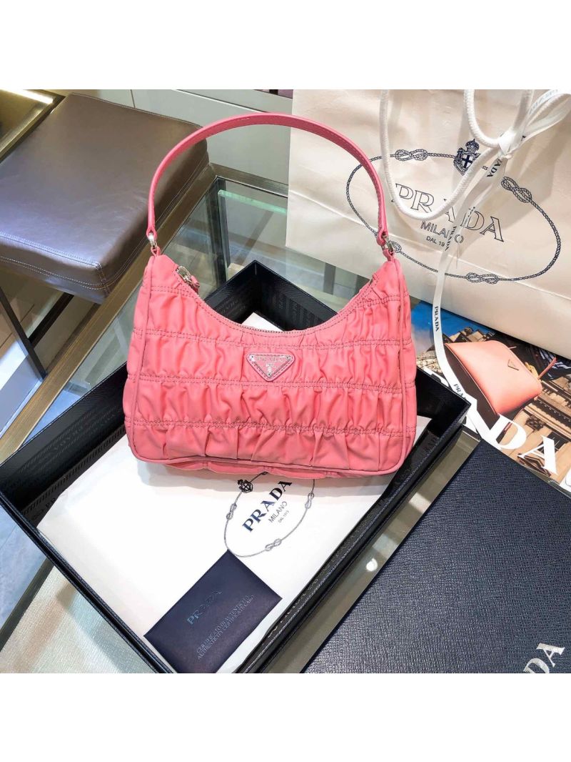 Prada Nylon And Saffiano Leather Mini Bag 1NE204 Pink