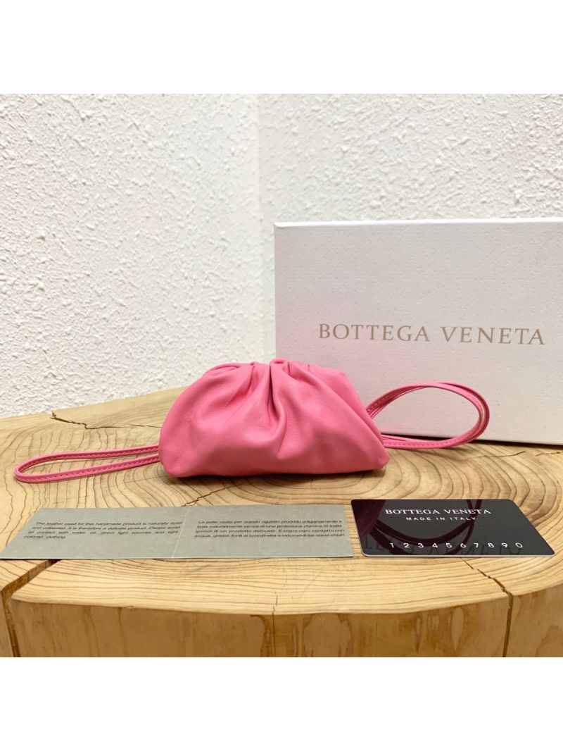 Bottega Veneta BV Mini The Pouch Charm in Butter Calf Coin Purse 577816 Pink