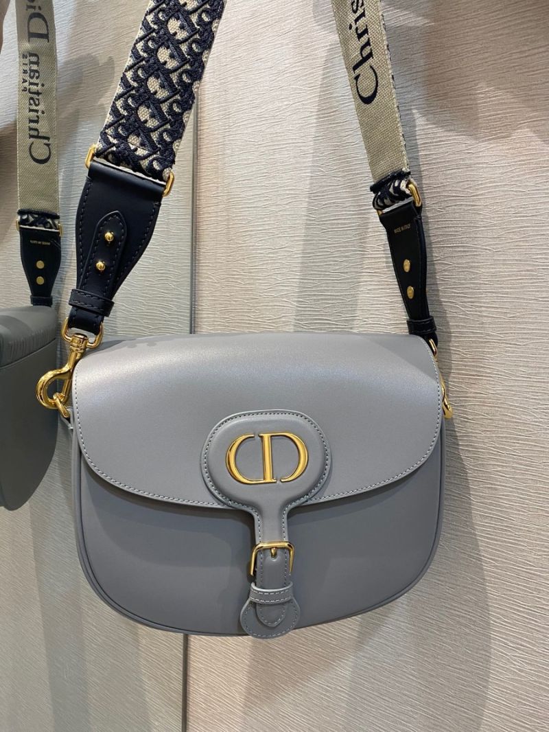 Dior Large Bobby Bag Grey Box Calfskin M9320U