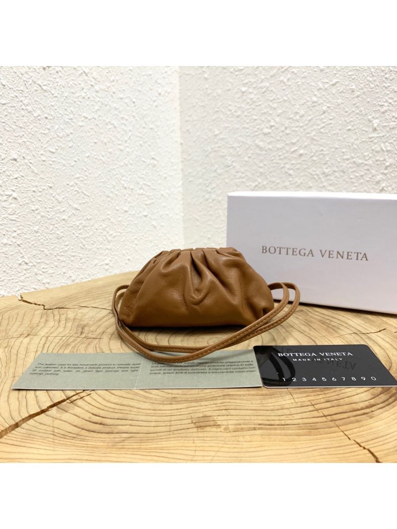 Bottega Veneta BV Mini The Pouch Charm in Butter Calf Coin Purse 577816 Wood