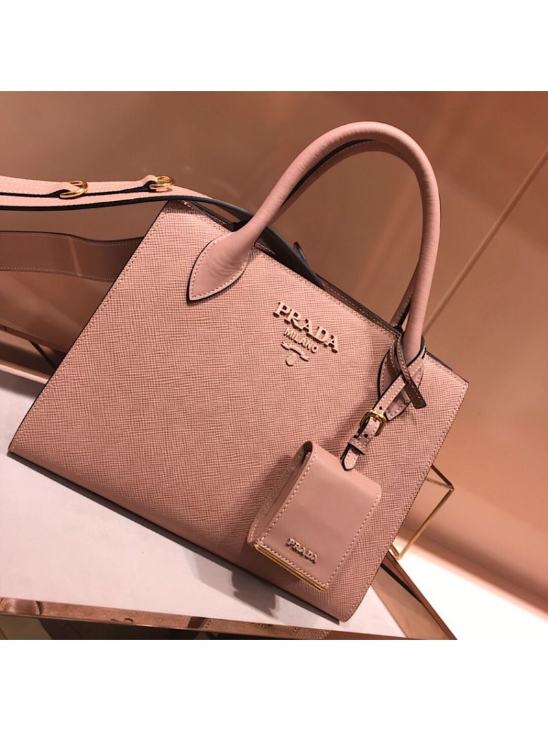 Prada Monochrome Saffiano leather bag 1ba156 Powder Pink
