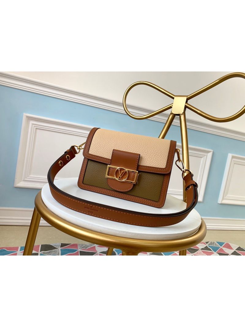 Louis Vuitton LV Mini Dauphine with Taurillon Leather M53806 Creme Kombu