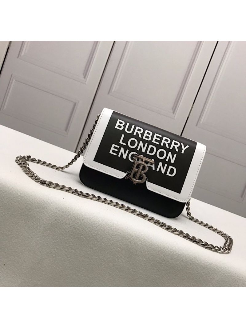 Burberry TB Montage Logo Print Leather Bag 80103351 