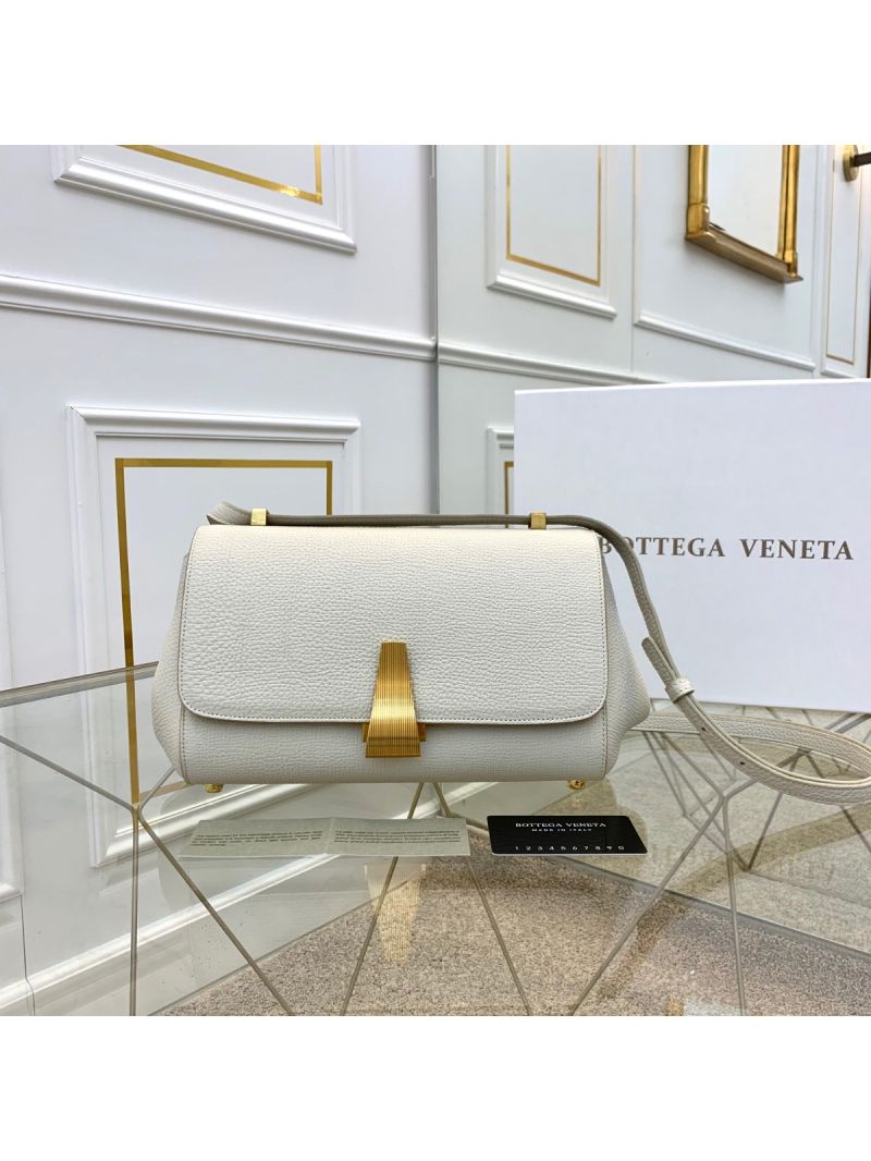 Bottega Veneta BV Small Angle Bag in Palmellato 592139 White 