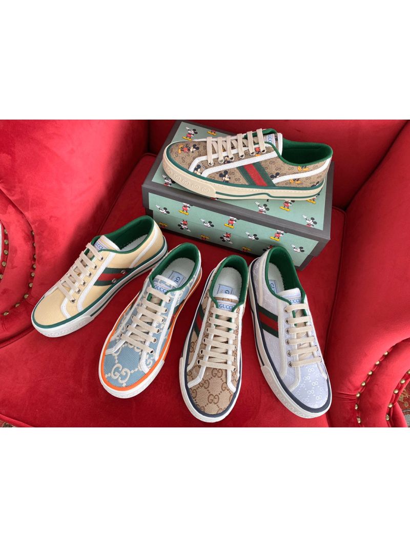 Men Women's Gucci Tennis 1977 Sneaker 606110 Light Blue