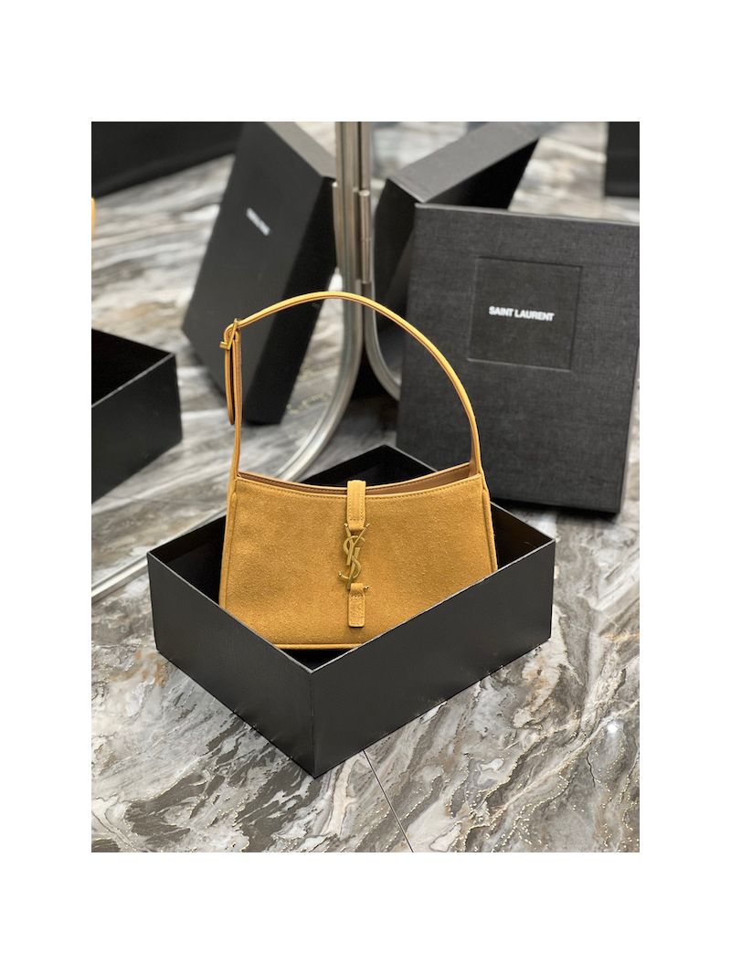 YSL Saint Laurent Le 5 à 7 hobo bag in Sable Suede calfskin