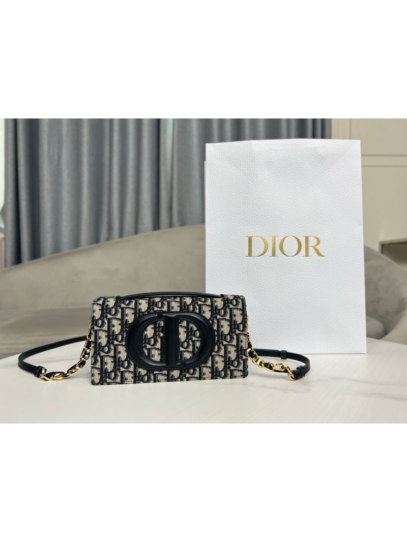 Dior CD Signature Mini Bag Blue Dior Oblique Jacquard S2209