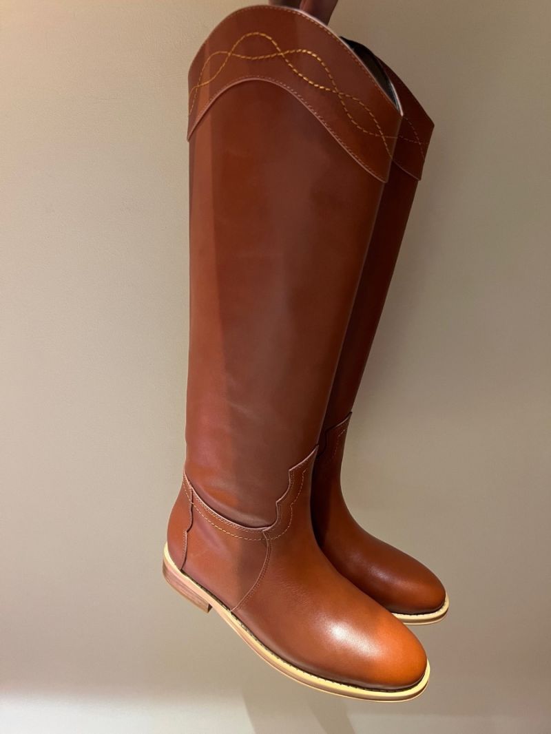 YSL Saint Laurent Kate Boots In Smooth Leather 669093 Brown