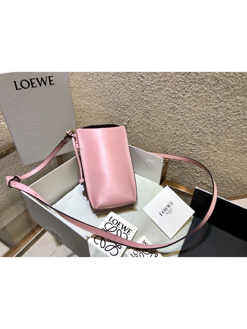 Loewe Gate Pocket in Smooth Calfskin 18756 Pastel Pink 